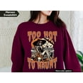 thumbnail image 1 of Too Hot to Haunt Shirt, Summerween Halloween in July Tee, Spooky Beach Sweatshirt, Funny Summer Hoodie, Gift for Her, 1 of 5