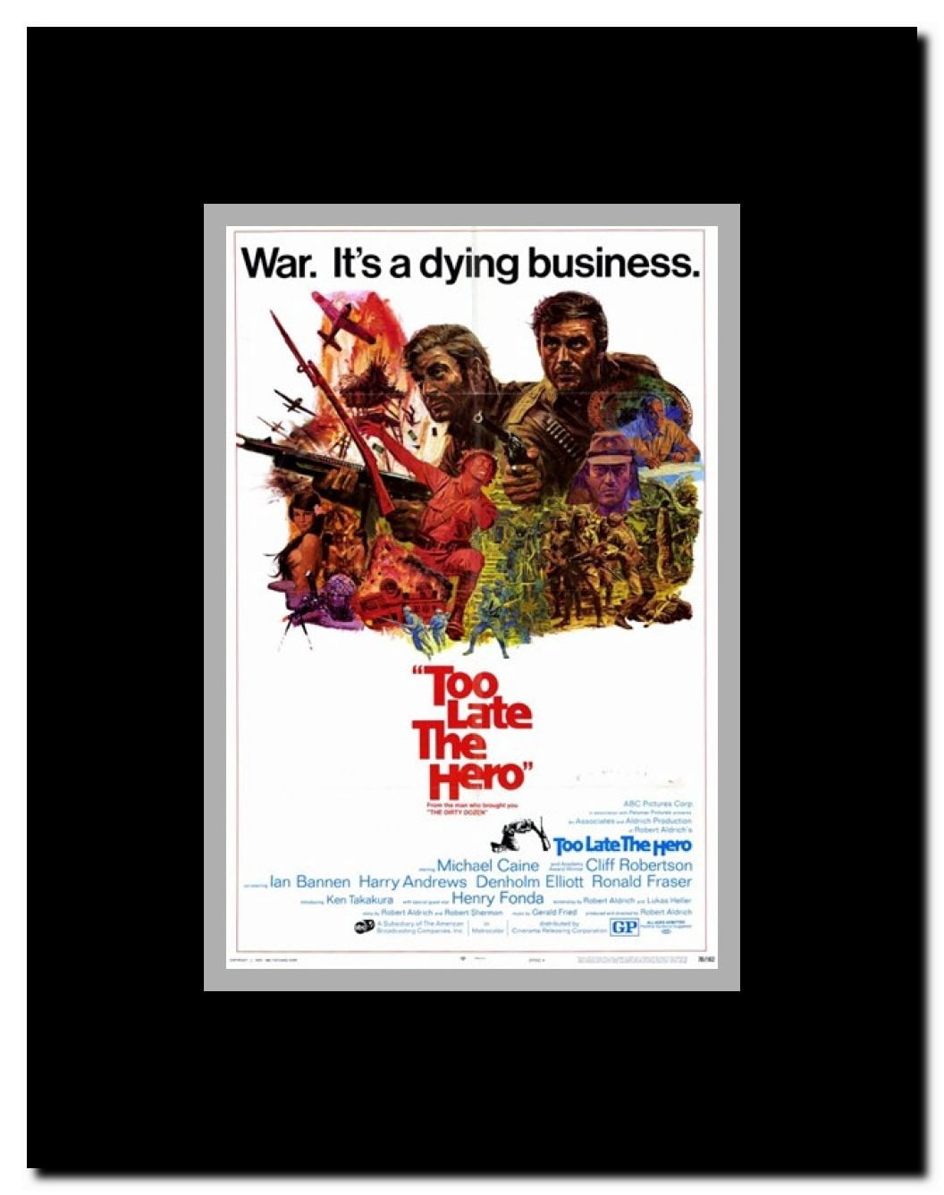 Too Late the Hero Framed Movie Poster