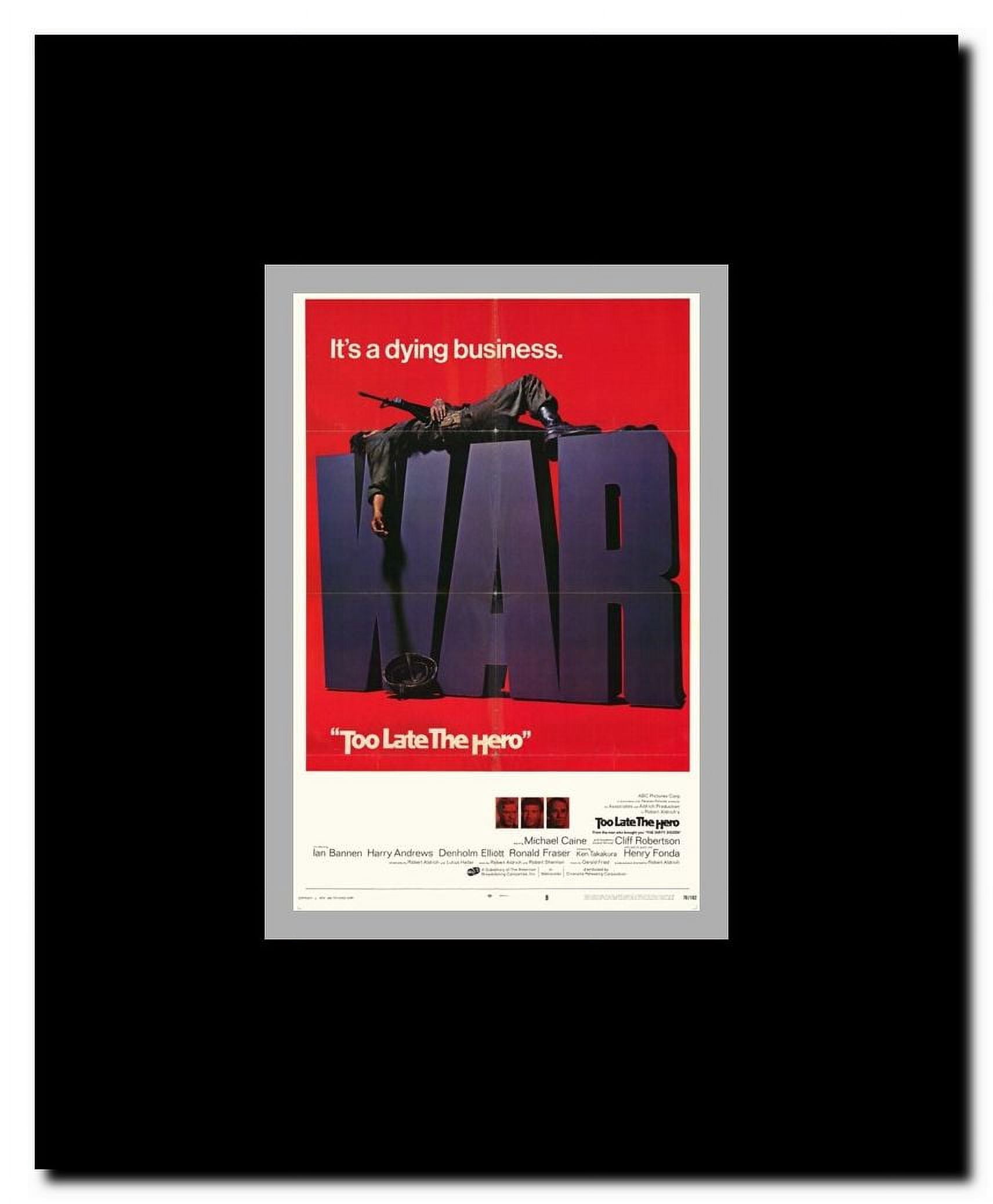 Too Late the Hero Framed Movie Poster