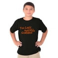 thumbnail image 1 of Too Lazy Ironic Halloween Costume Crewneck T Shirts Boy Girl Teen Brisco Brands L, 1 of 6