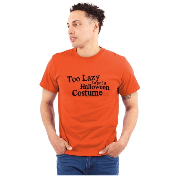 Too Lazy Ironic Halloween Costume Men's Graphic T Shirt Tees Brisco Brands L