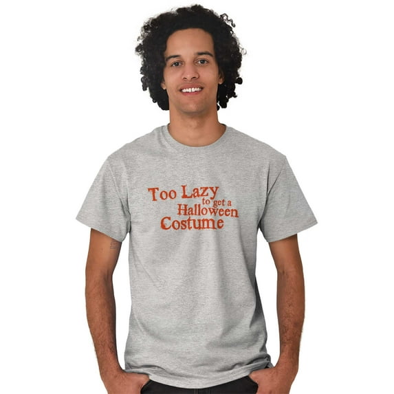 Too Lazy Ironic Halloween Costume Men's Graphic T Shirt Tees Brisco Brands M