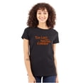 thumbnail image 1 of Too Lazy Ironic Halloween Costume Womens Slim Fit Graphic Tee Brisco Brands S, 1 of 5
