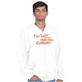 thumbnail image 1 of Too Lazy Ironic Halloween Costume Zip Up Hoodie Men's Women's Brisco Brands S, 1 of 6