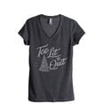 thumbnail image 1 of Too Lit To Quit Women's Fashion Relaxed V-Neck T-Shirt Tee Charcoal Grey X-Large, 1 of 3