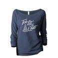 thumbnail image 1 of Too Lit To Quit Women's Fashion Slouchy 3/4 Sleeves Raglan Lightweight Sweatshirt Navy Large, 1 of 3