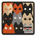 thumbnail image 1 of Too Many Cats in a Box Applique Multi-Color Embroidered Hook & Loop Patch - 3.5 Inch Large, 1 of 5