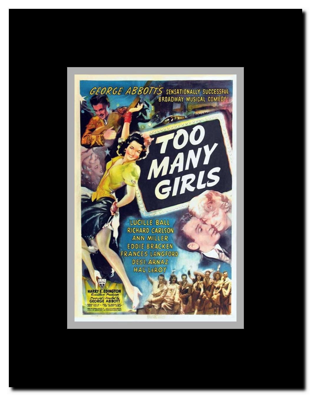 Too Many Girls Framed Movie Poster
