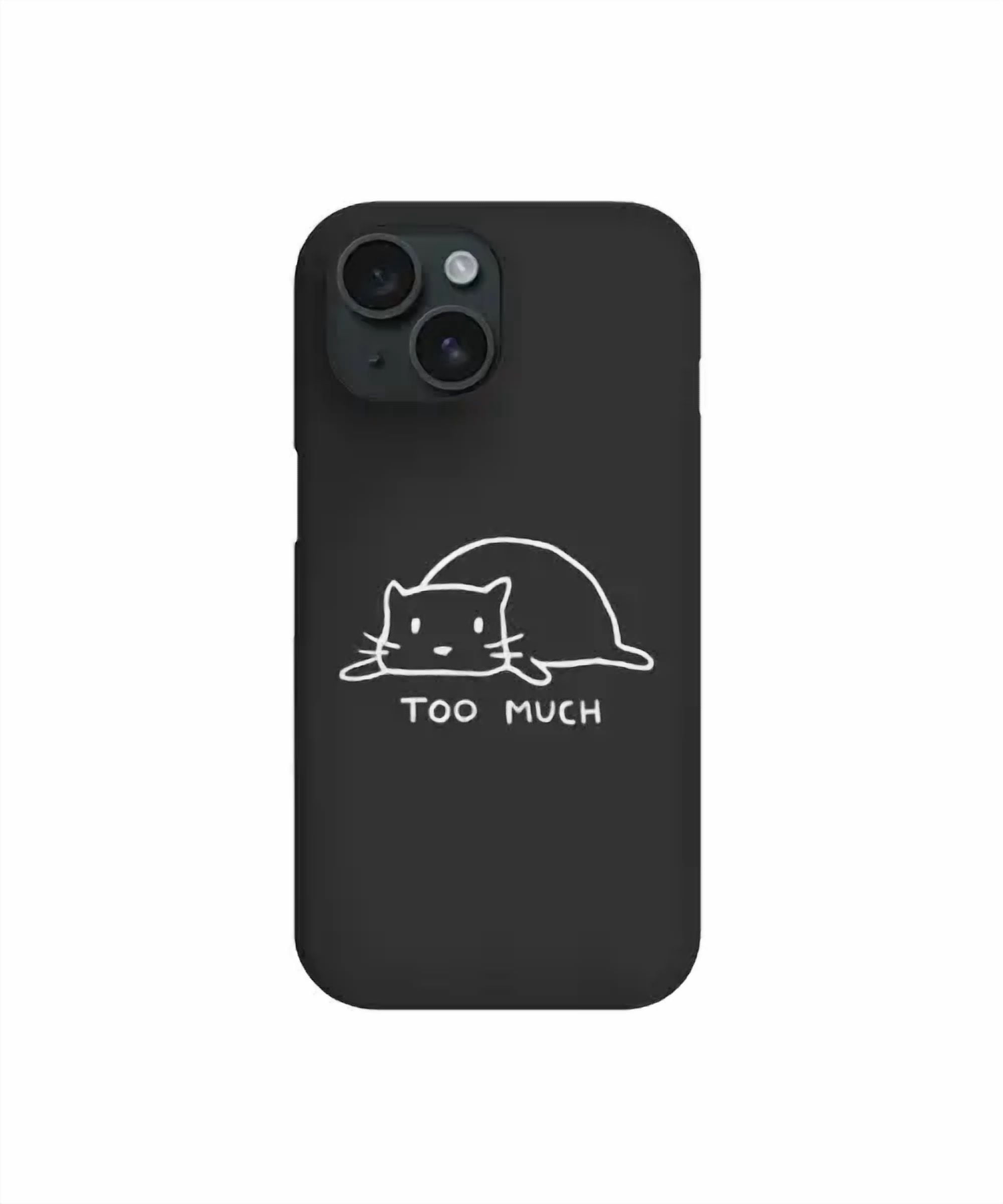 Too Much Funny Cat Overwhelmed Art Phone Case for iPhone 16 15 14 13 12 ...
