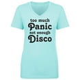 thumbnail image 1 of Too Much Panic Not Enough Disco Womens V-Neck T-Shirt, 1 of 3