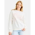 thumbnail image 1 of Too Pretty For A Job Women's Graphic Sweatshirt with Rhinestones, Sizes XXS-XXL, 1 of 5
