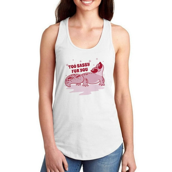 Too Sassy For You Gecko Racerback Tank Women -Smartprints Designs, Female Small