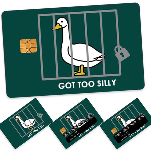 Too Silly Duck Credit Card Skin Covers 4 Pack