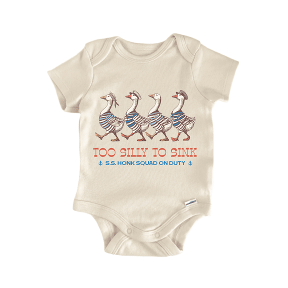 Too Silly Too Sink Goose Newborn Baby Bodysuit