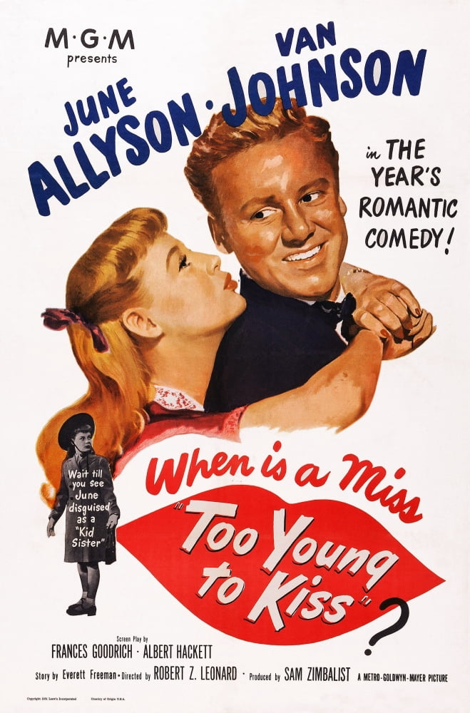 Too Young To Kiss U Canvas Art -  (11 x 17)