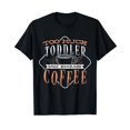 thumbnail image 1 of Too much toddler not enough coffee - Coffee lover Cotton Black T-Shirt, 1 of 5