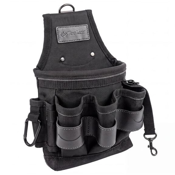 TooLux Electrician Tool Pouch with Tape Holder – Heavy Duty 1680D Polyester Tool Belt Bag, Multi Pocket Organizer