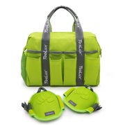 TooLux Garden Wide-Mouth Tool Bag with Knee Pads   Large Capacity Tool Tote, Multi Pocket Organizer for Gardening & Outdoor Work, Suitable for Mom or Birthday Gift