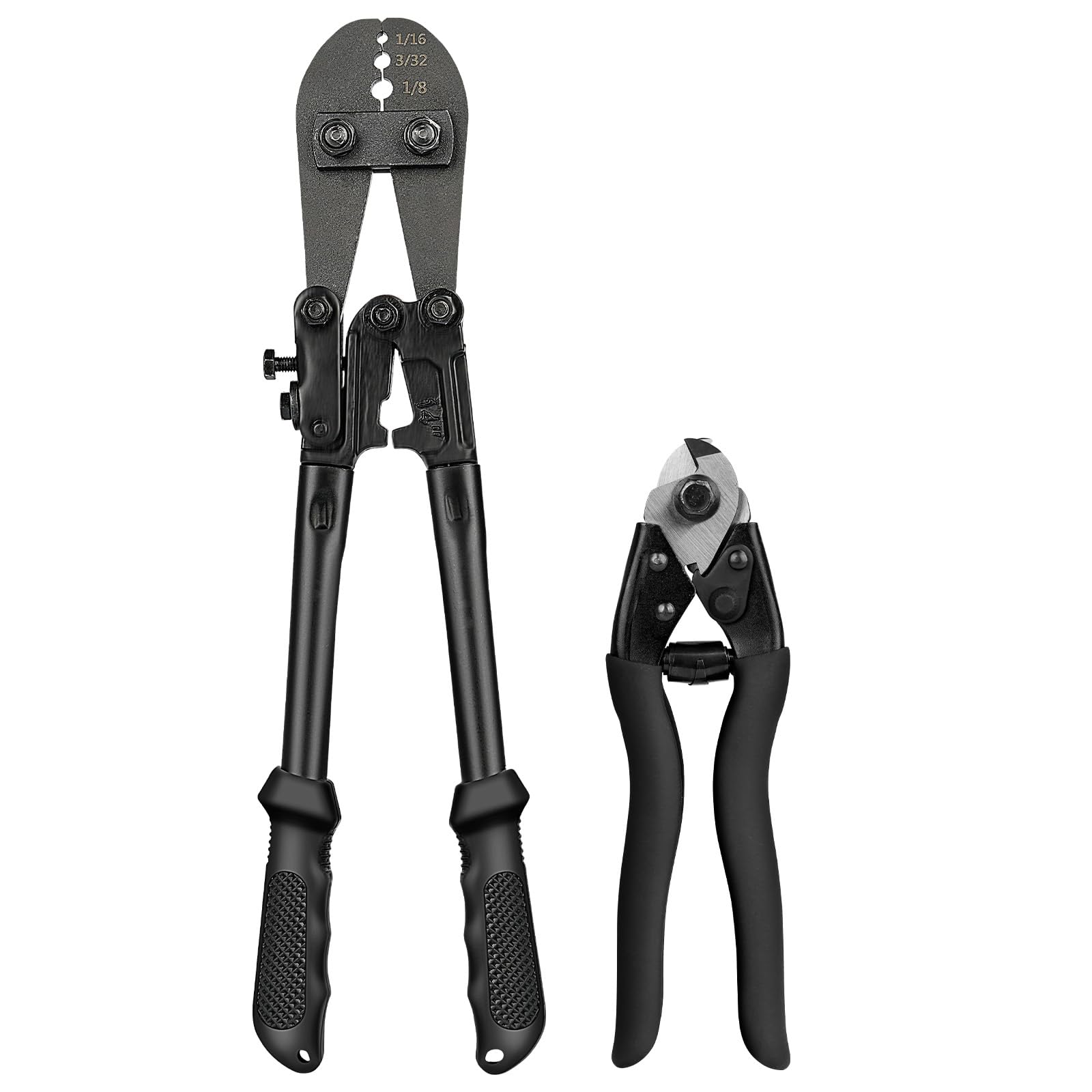 Design Ropes Icon TooTaci Wire Rope Crimping Tool Kit, Include 14 inch Swaging Tool and ...