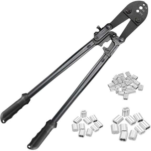 Tootaci Wire Rope Crimping Tool, Metal Cable Swaging Tool for Aluminum Oval Sleeves, Double Sleeves, Crimping Loop sleeve from 1/16-inch to 1/8-inch