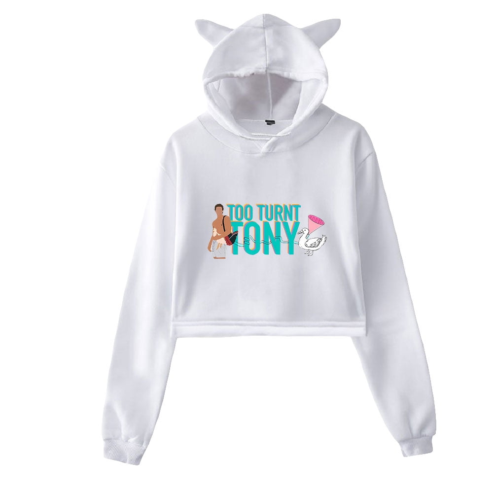 TooTurntTony Hoodie Sweatshirt for Girls Cat Ear Crop Top Women Casual Girl  Youth Streetwear - Walmart.com