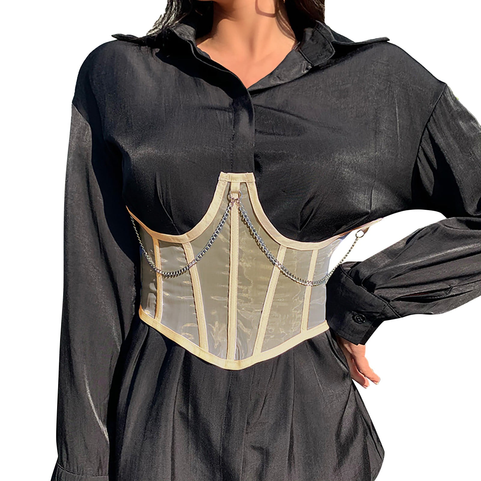 Tooayk Belts for Women, Womens Belt, Lace Corset Belt Waist Corset Top Women Mesh Open Cup Lace