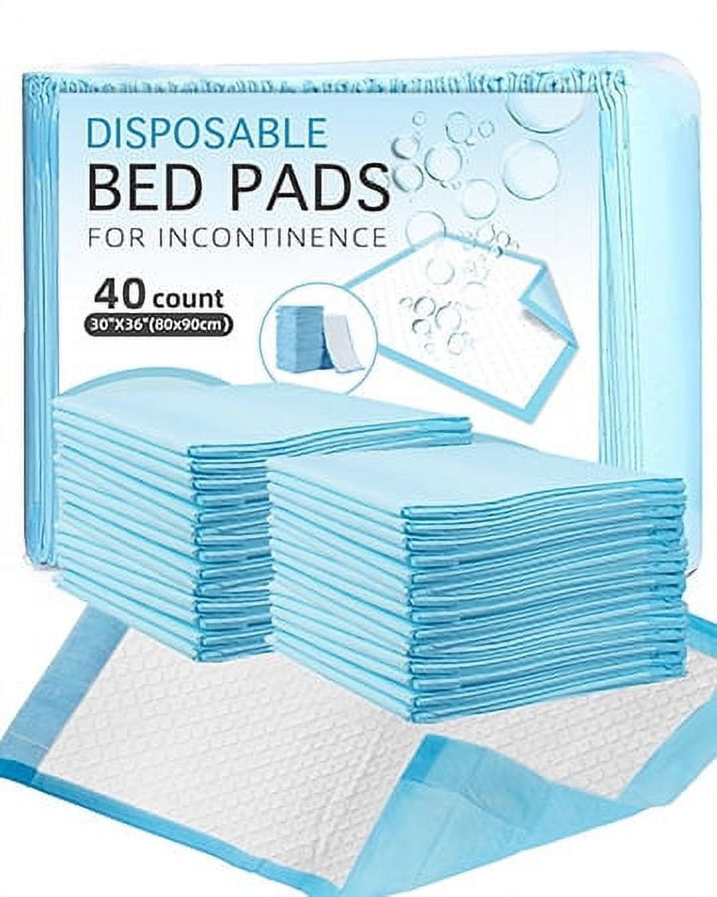Toocust Ultra Absorbent Bed Pads for Incontinence, 35" x 31", 40 Count, Extra Large Disposable Underpad, Beds Liner Disposable