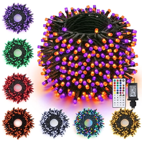 Toodour Halloween Lights Indoor, 82ft 200 LED Halloween String Lights with Remote, RGB Color Changing Lights Decorations for Home, Party, Xmas Tree