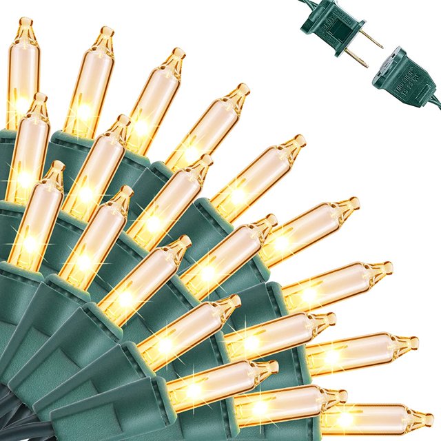 Toodour Clear Christmas Lights, 49.2ft 150 Count Incandescent Bulb Mini