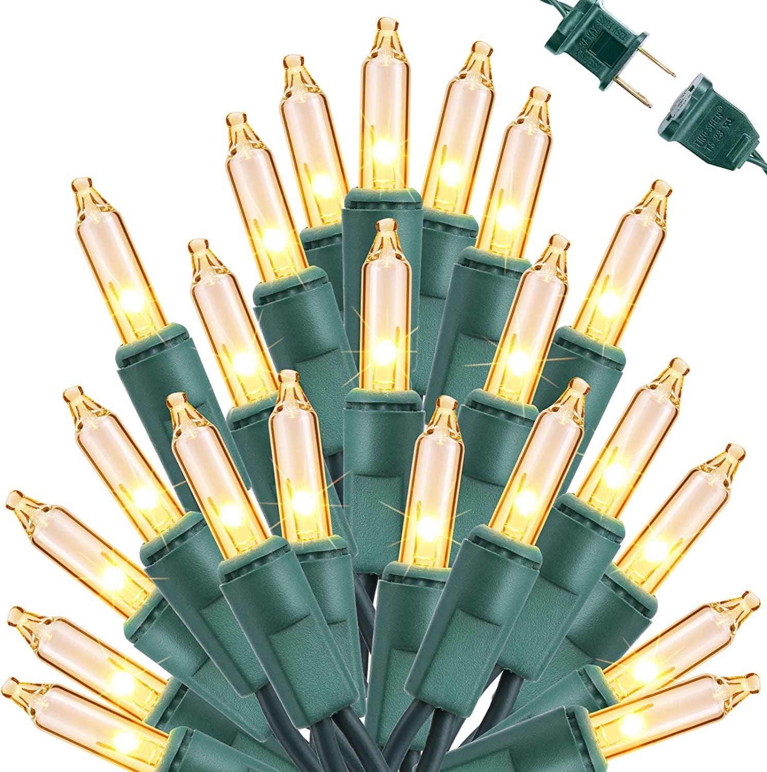 Toodour Clear Christmas Lights, 75ft 300 Count Incandescent Christmas