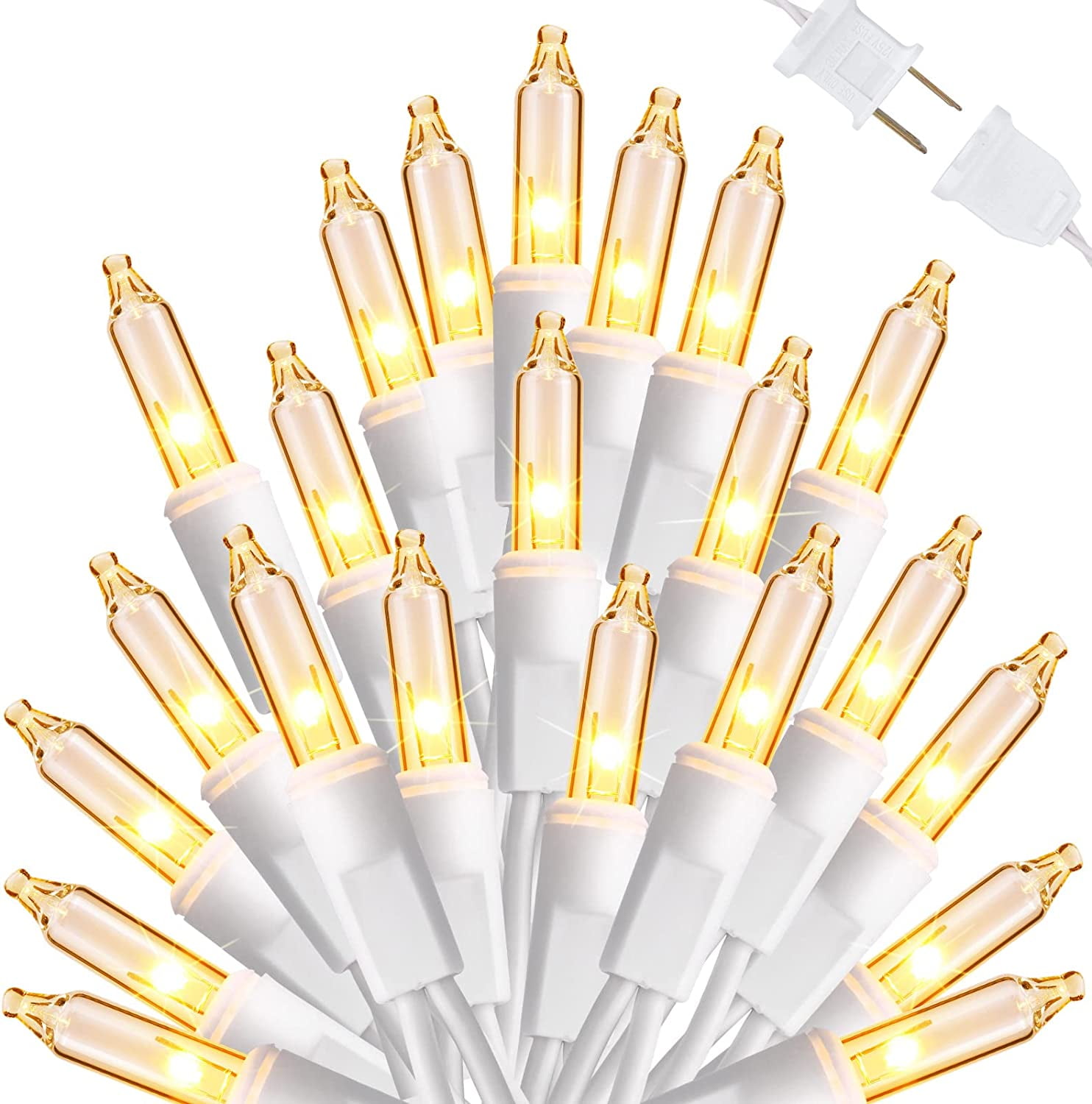 Toodour Clear Christmas Lights, 75ft 300 Count Incandescent Christmas