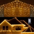 thumbnail image 1 of Toodour Outdoor Christmas Lights, 29.5ft 360 LED Icicle Christmas Lights with 8 Modes, 60 Drops Fairy String Lights for Holiday, Party, Wedding Decors (Warm White), 1 of 7