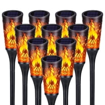 Solar Powered Outdoor Lights, 12 Pack Solar Tiki Torches, Flickering ...