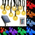 thumbnail image 1 of Toodour Solar Outdoor String Lights, 35.6ft 60 LED Globe String Lights with Remote, Waterproof Solar Powered Patio Lights for Garden, Lawn, Gate, Balcony Decorations, 1 of 8