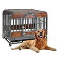thumbnail image 1 of Tookss 37in Dog Crate Kennel for Large Dogs High Anxiety Dog Crate with Removable Crate Trays,Wheels and Double Door,Extra Large Escape Proof Dog Crate, 1 of 9
