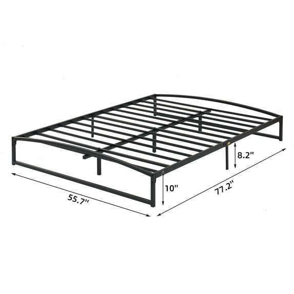 Tookss 6 Inch/10 Inch Metal Queen Size Platform Bed Frame with Metal Slat Support Mattress Foundation, No Box Spring Needed