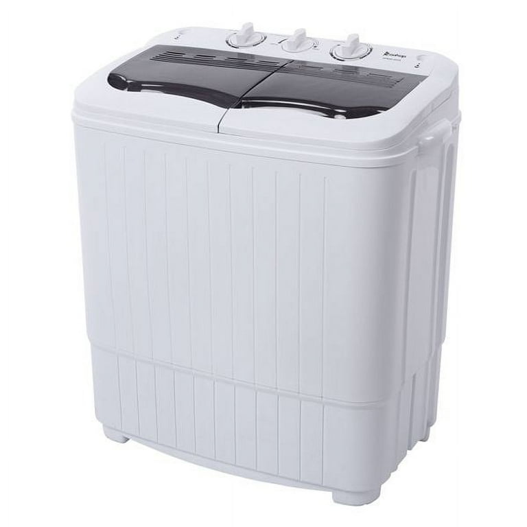 Tookss Compact Twin Tub with Built in Drain Pump XPB35 ZK35 14.3 7.7 6.6 lbs Semi automatic Gray Cover Washing Machine