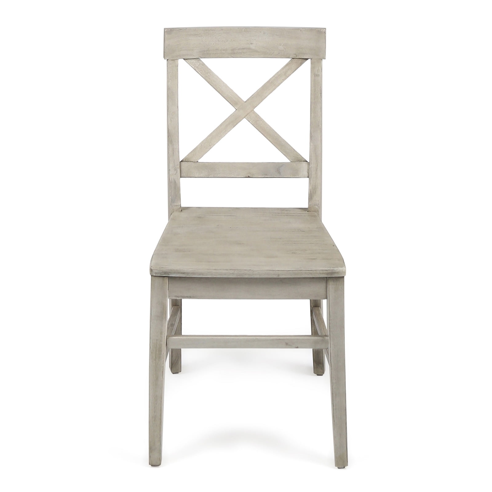 Tookss Farmhouse Dining Chairs, Acacia Wood Kitchen Chairs With X-shape ...