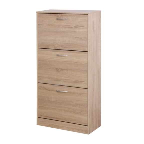 Tookss Freestanding Shoe Cabinet With 3 Flip Drawers Slim Shoe Rack Storage Organizer For Sneakers Leather Shoes High Heels
