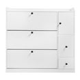thumbnail image 1 of Tookss Shoe Cabinet With 3 Flip Drawers Free Standing Narrow Shoe Rack Organizer With Pull-down Seat For Hallway, 1 of 9