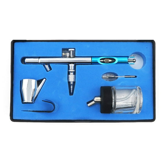Tool 0.35mm Siphon Feed Dual-action Airbrush Kit Set Spray With 5cc & 22cc Fluid Cup For Art Craft Painting Nail Art Tattoo Cake Decorating Type 1