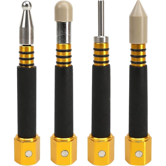 Tool 4 PCS PDR Tap Down Pen Shape VIP Knockdown Remover Portable Removable Tool Set Pieces for Car Body Anti Dent Removal Traceless Automobile Paintless Auto DIY Repair