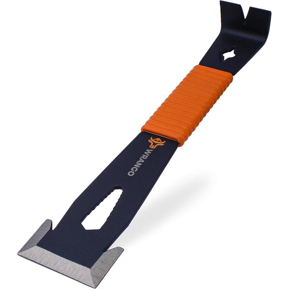 Tool - 9.5-inch finishing pry bar - patented flat pry bar nail puller, wide wing end and shock-absorbing handle - lifetime warranty - 5% donation to help farmers