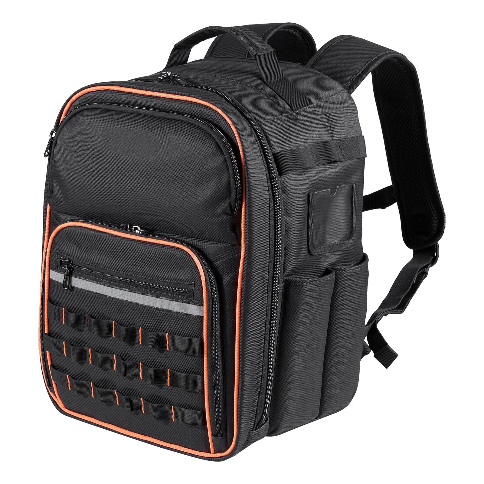 Tool Backpack 49 Pockets 600D Oxford Fabric 50 lbs Capacity with Laptop Compartment for Electrician Repairman