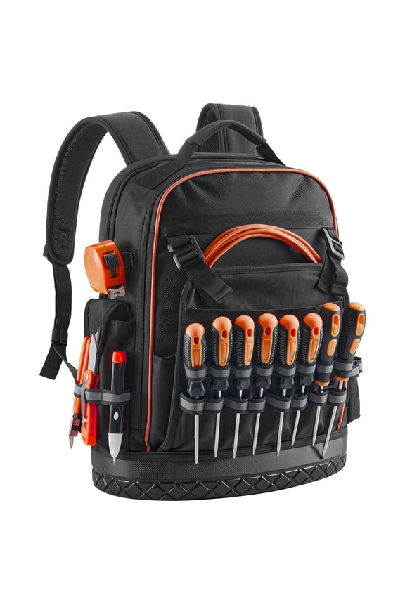 Tool Backpack 64 Pockets Tear-resistant Jobsite Backpack for Electrician