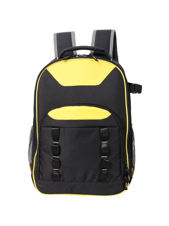 Tool Backpack, Heavy Duty Tool Bag with Multiple Pockets for Electricians & Technicians, 600D Oxford Fabric Laptop Backpack, 25kg Load Capacity