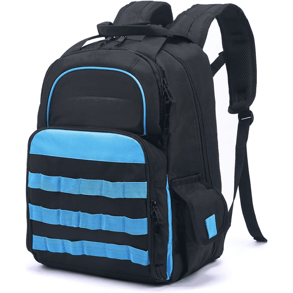 Tool-Backpack with Pockets - Heavy-Duty Multi-use Tools Backpack Blue$$Tools