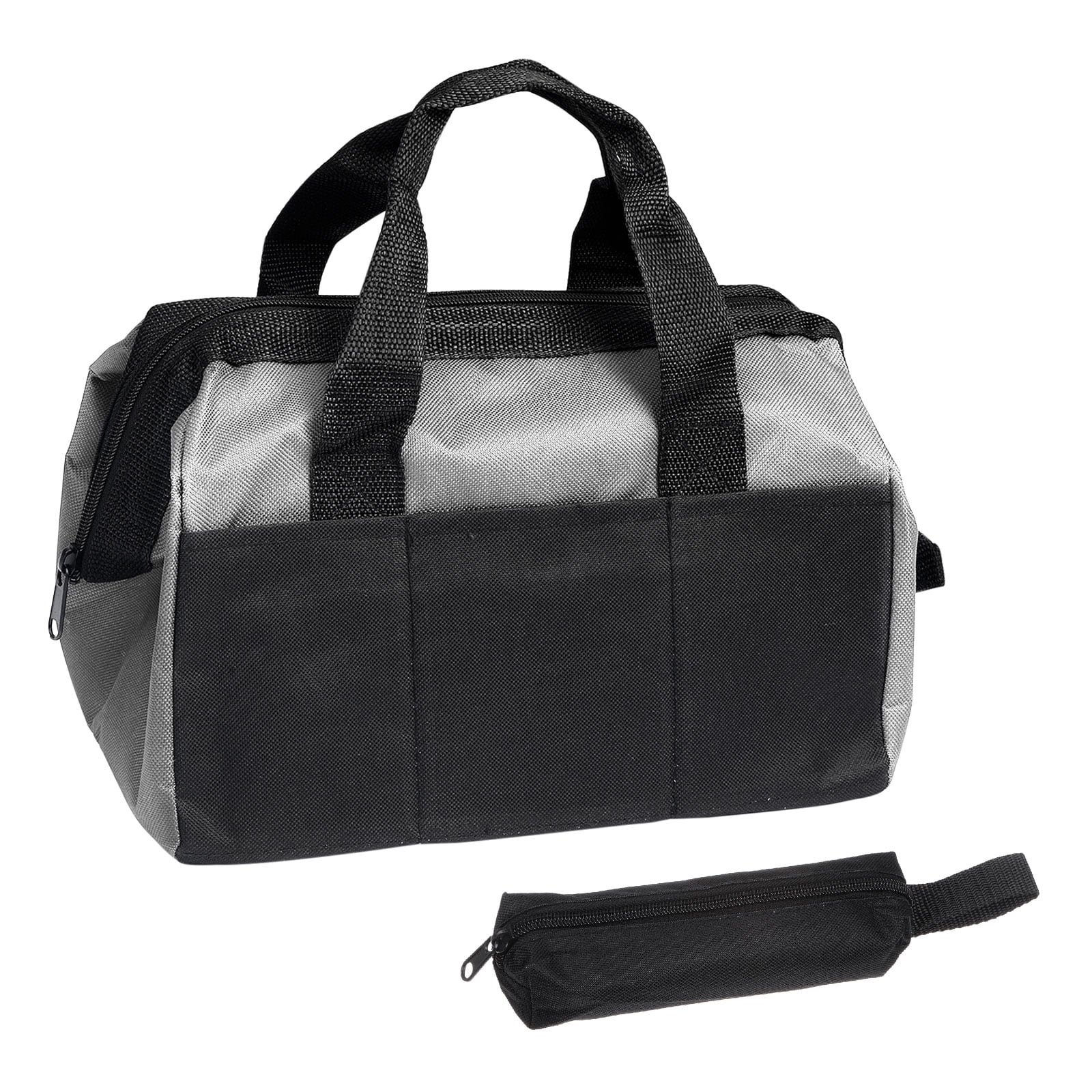 Tool Bag 12 Inch Oxford Waterproof 6 Pockets with Tool Pouch Bag Gray