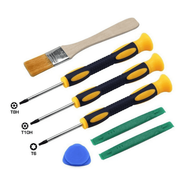 Tool Bag,7-in-1 Game Console Disassembly Tool Kit with Screwdriver + Cleaning Brush - Electronics Repair Kit for PlayStation, Xbox, Nintendo