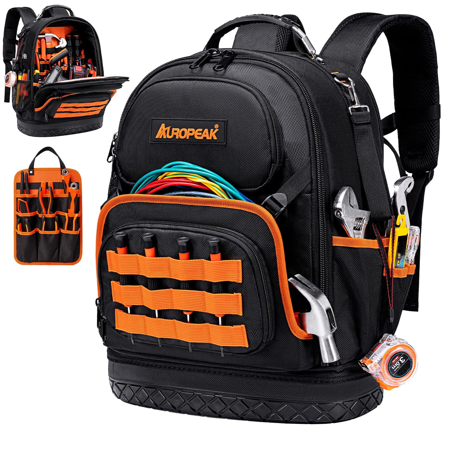 Tool Bag Backpack, 96-Pocket Tool Backpack Heavy Duty, Tool Backpack ...